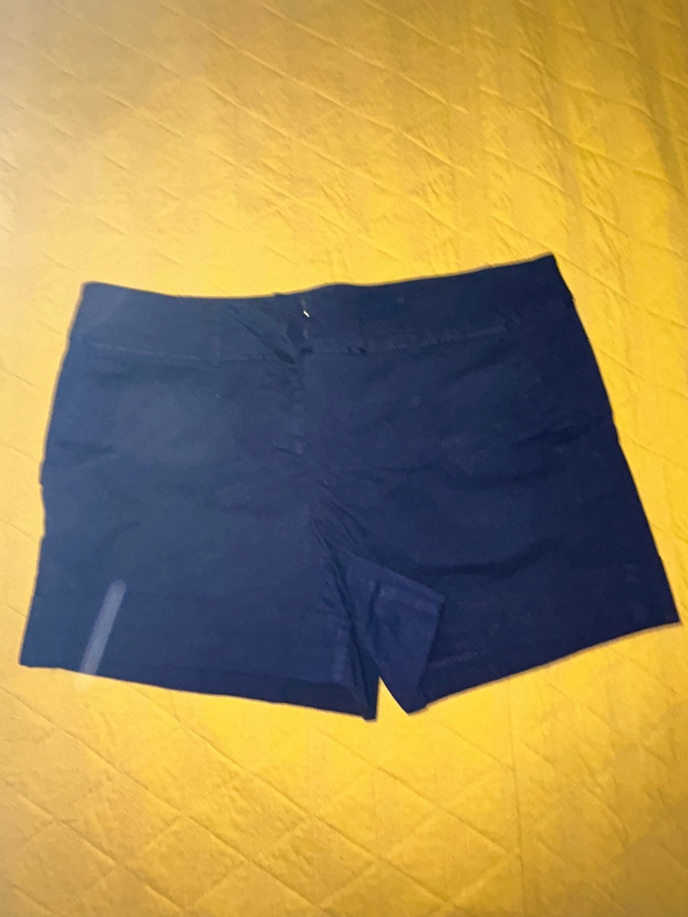 Women’s navy blue tailored shorts, classic and versatile style.